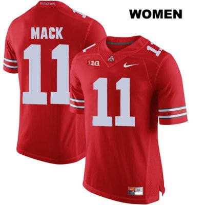 Women's NCAA Ohio State Buckeyes Austin Mack #11 College Stitched Authentic Nike Red Football Jersey SN20P81PS